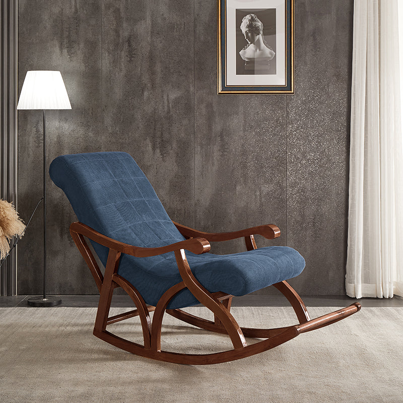 Wooden Base Lazy Sofa Chair Leisure Lounge Rocking Chair for Living Room