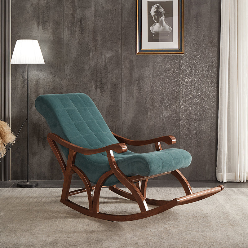 Wooden Base Lazy Sofa Chair Leisure Lounge Rocking Chair for Living Room
