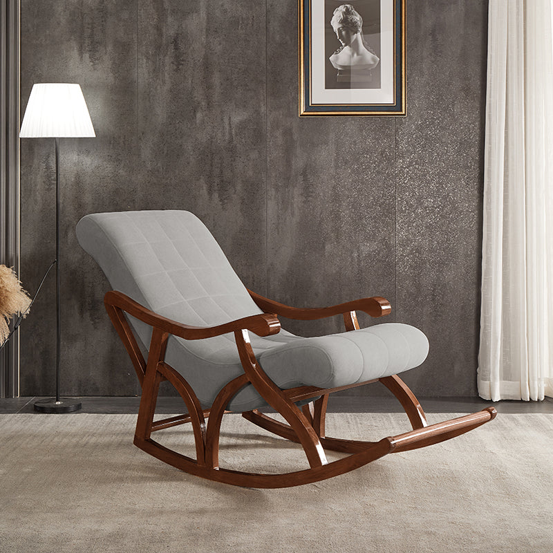 Wooden Base Lazy Sofa Chair Leisure Lounge Rocking Chair for Living Room