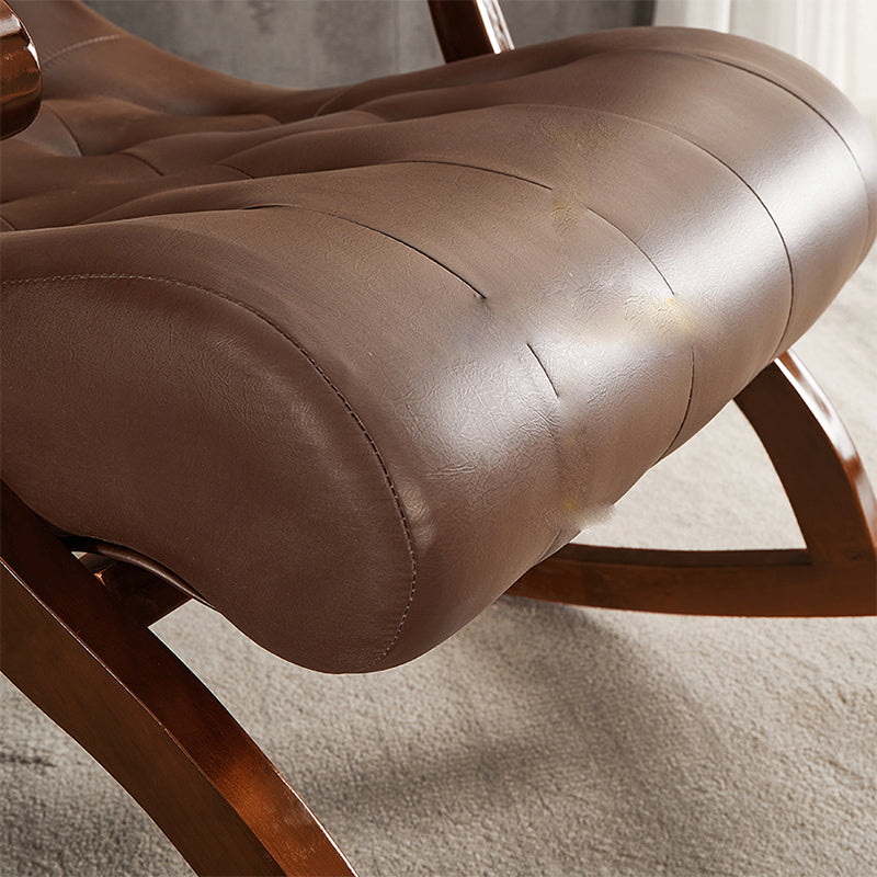 Wooden Base Lazy Sofa Chair Leisure Lounge Rocking Chair for Living Room