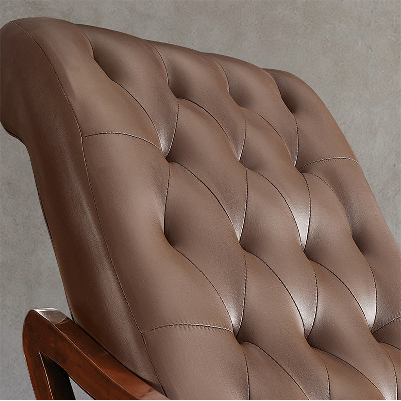 Wooden Base Lazy Sofa Chair Leisure Lounge Rocking Chair for Living Room