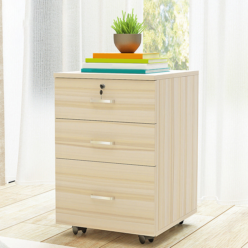 Classic Office Filing Cabinet Wooden File Cabinet with Wheels