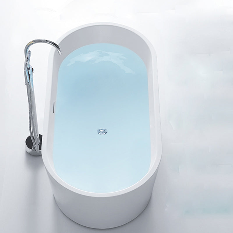 Acrylic Soaking Bathtub Antique Finish Stand Alone Oval Bath Tub