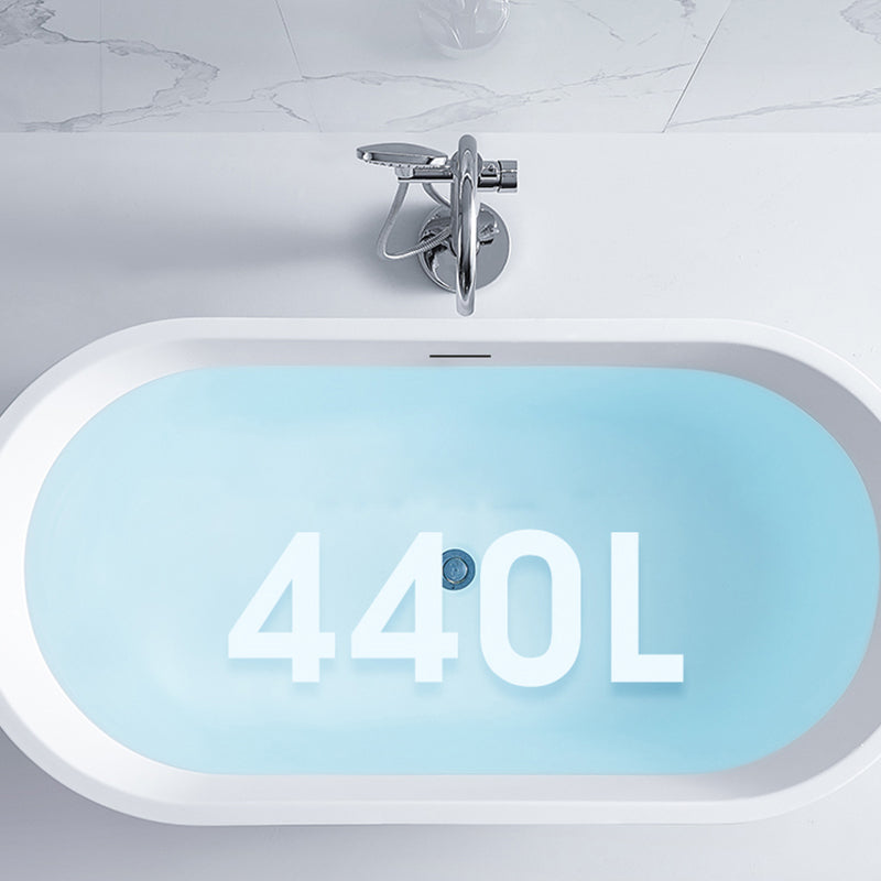 Acrylic Soaking Bathtub Antique Finish Stand Alone Oval Bath Tub