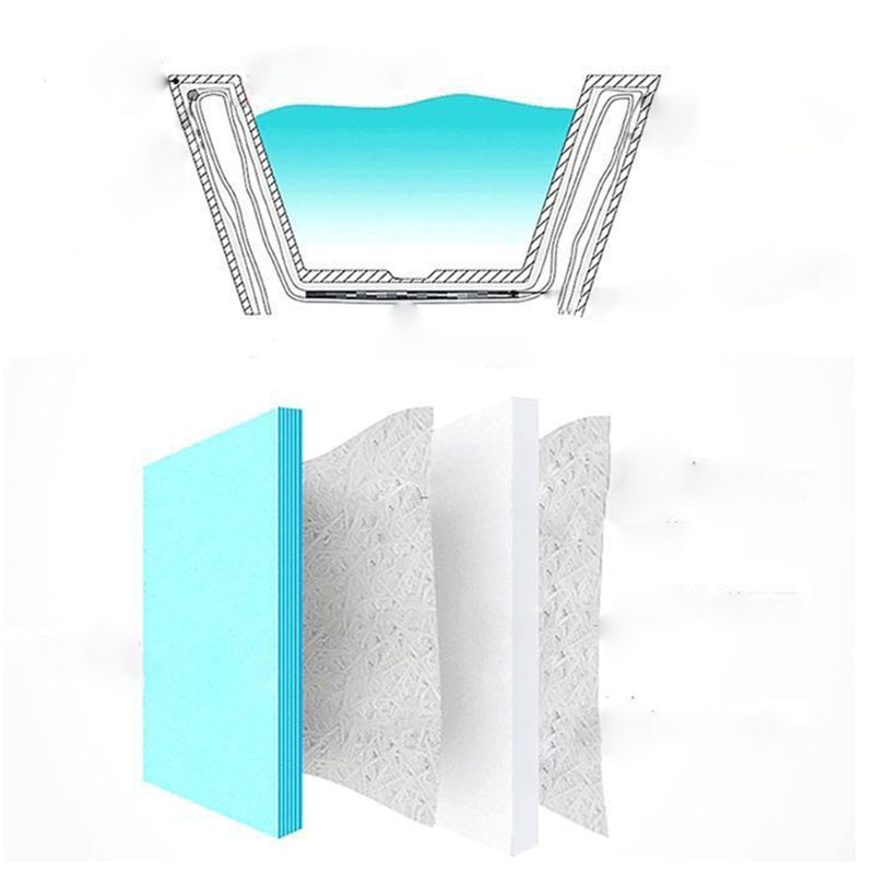 Acrylic Soaking Bathtub Antique Finish Rectangular Back to Wall Bath