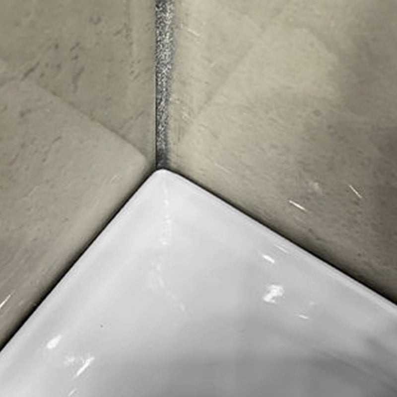 Acrylic Soaking Bathtub Antique Finish Rectangular Back to Wall Bath