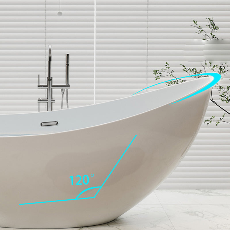 Acrylic Soaking Bathtub Antique Finish Single Slipper Bath Tub