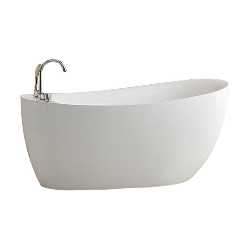 Modern Acrylic Freestanding Bath Tub Soaking 31.5-inch Tall Bathtub in White