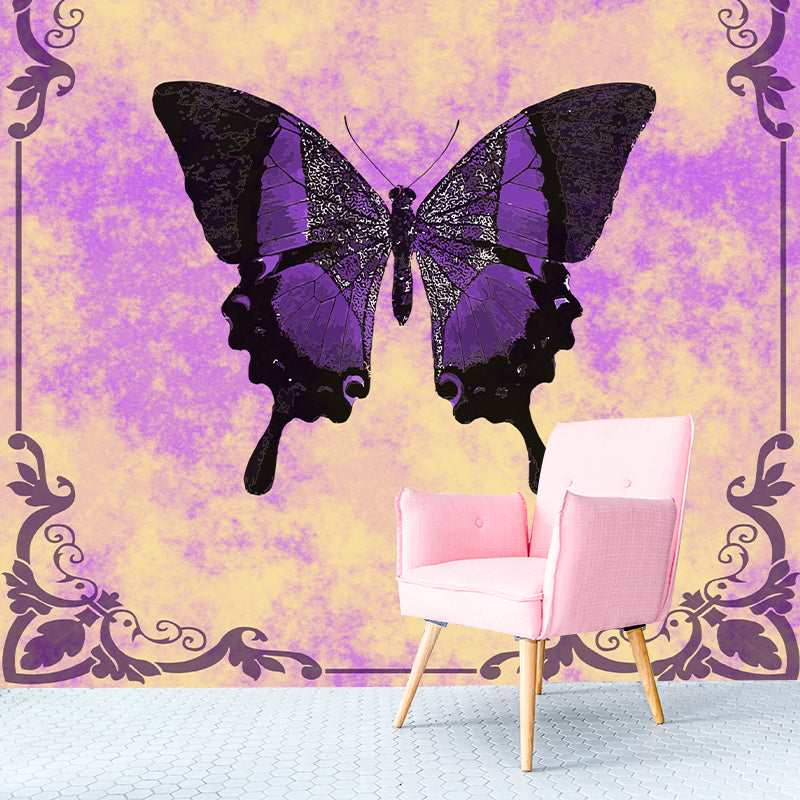 Environment Friendly Wall Mural Wallpaper Butterfly Sitting Room Wall Mural