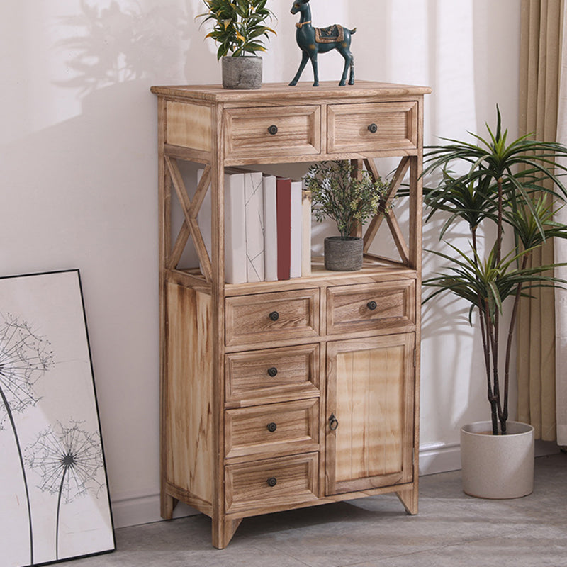 Coastal Combo Dresser Solid Wood Storage Chest Dresser for Bedroom