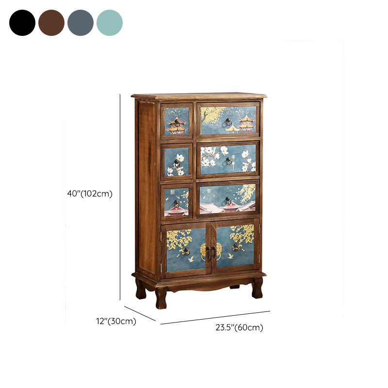 Coastal Combo Dresser Wood Storage Chest Dresser for Bedroom