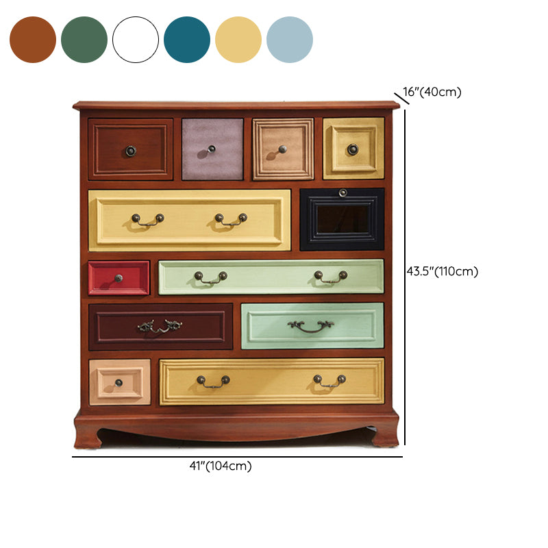 Coastal Birch Storage Chest Dresser Horizontal Storage Chest for Bedroom