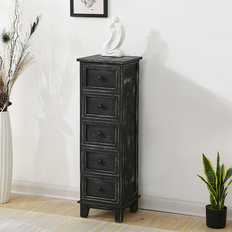 Coastal Dresser Solid Wood Storage Chest with 4/5/6 Drawers , 11.7-inch Width