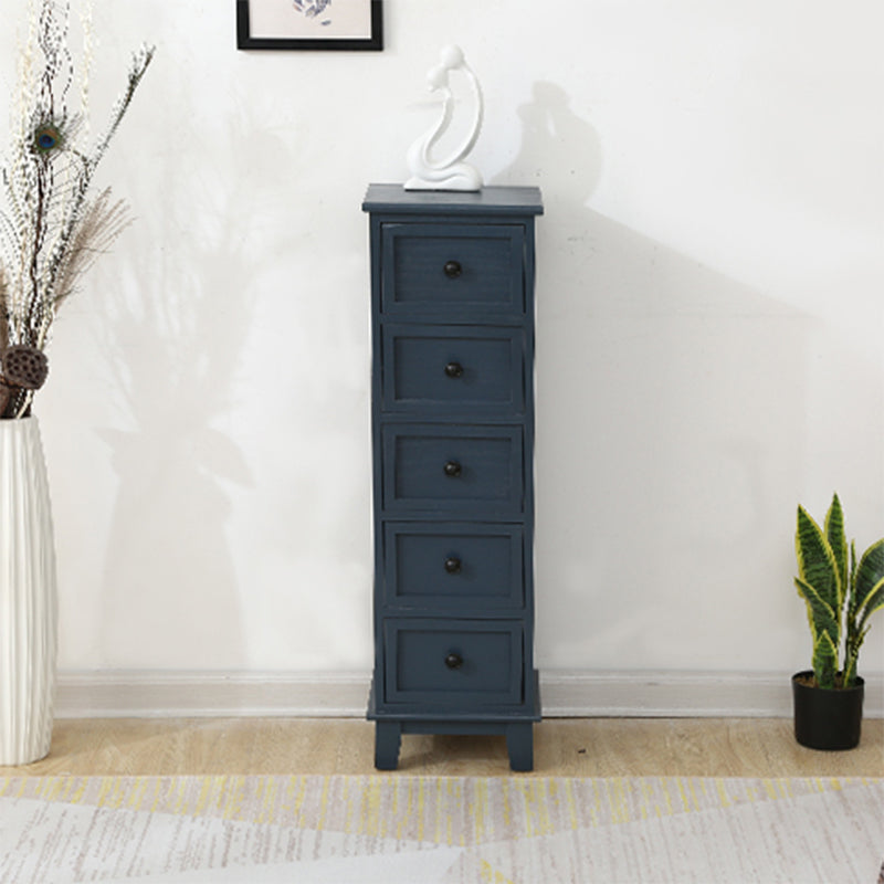 Coastal Dresser Solid Wood Storage Chest with 4/5/6 Drawers , 11.7-inch Width