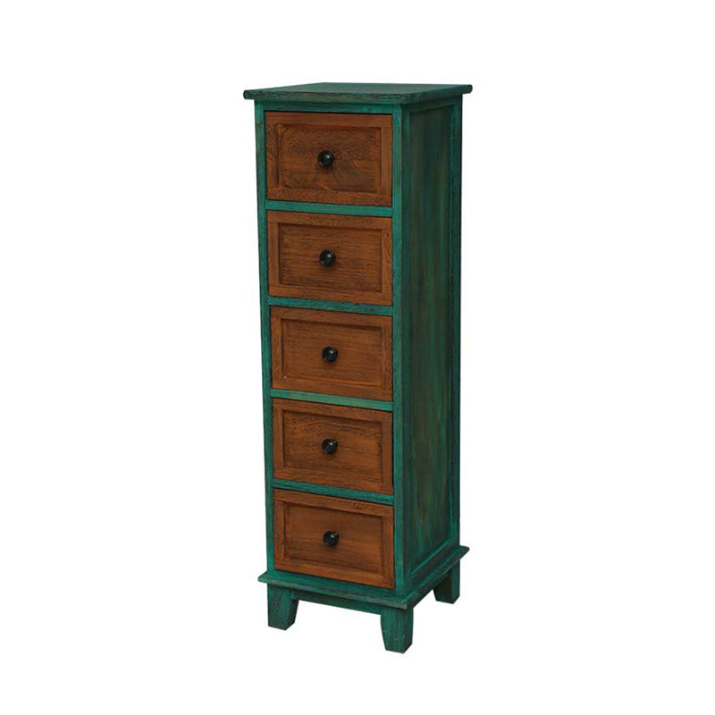 Coastal Dresser Solid Wood Storage Chest with 4/5/6 Drawers , 11.7-inch Width