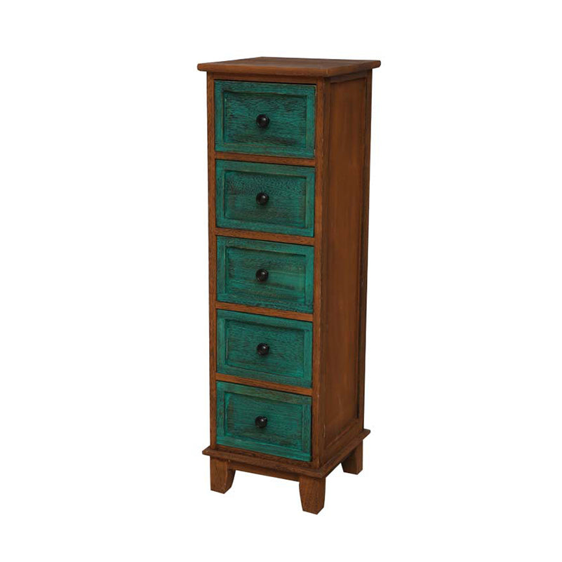 Coastal Dresser Solid Wood Storage Chest with 4/5/6 Drawers , 11.7-inch Width