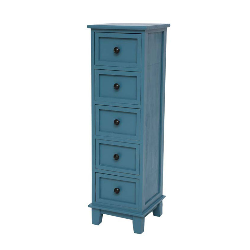 Coastal Dresser Solid Wood Storage Chest with 4/5/6 Drawers , 11.7-inch Width