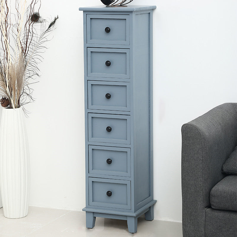 Coastal Dresser Solid Wood Storage Chest with 4/5/6 Drawers , 11.7-inch Width