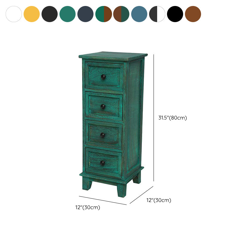Coastal Dresser Solid Wood Storage Chest with 4/5/6 Drawers , 11.7-inch Width