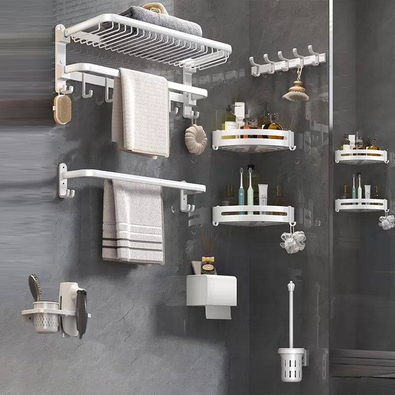 Modern Bathroom Accessory Kit White Paper Holder Bath Shelf Bath Hardware Set