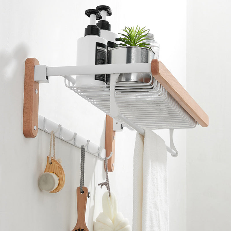 White Bathroom Set Solid Wood & Aluminum Bathroom Accessory as Individual or as a Set