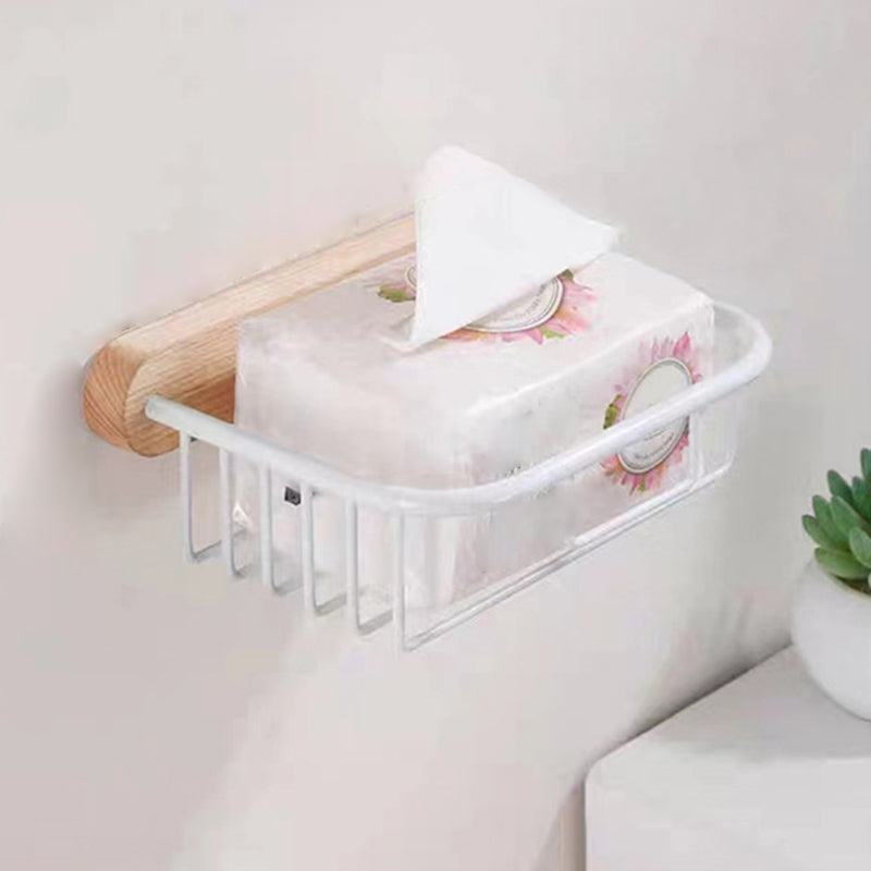 White Bathroom Set Solid Wood & Aluminum Bathroom Accessory as Individual or as a Set