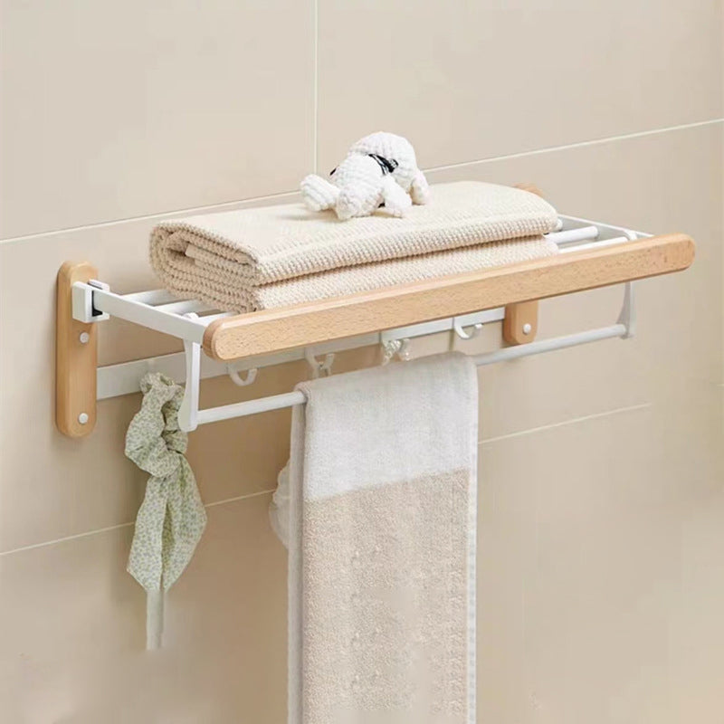 White Bathroom Set Solid Wood & Aluminum Bathroom Accessory as Individual or as a Set