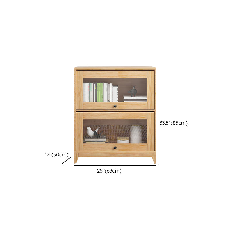 Scandinavian Style Closed Back Bookshelf Standard Wooden Bookcase
