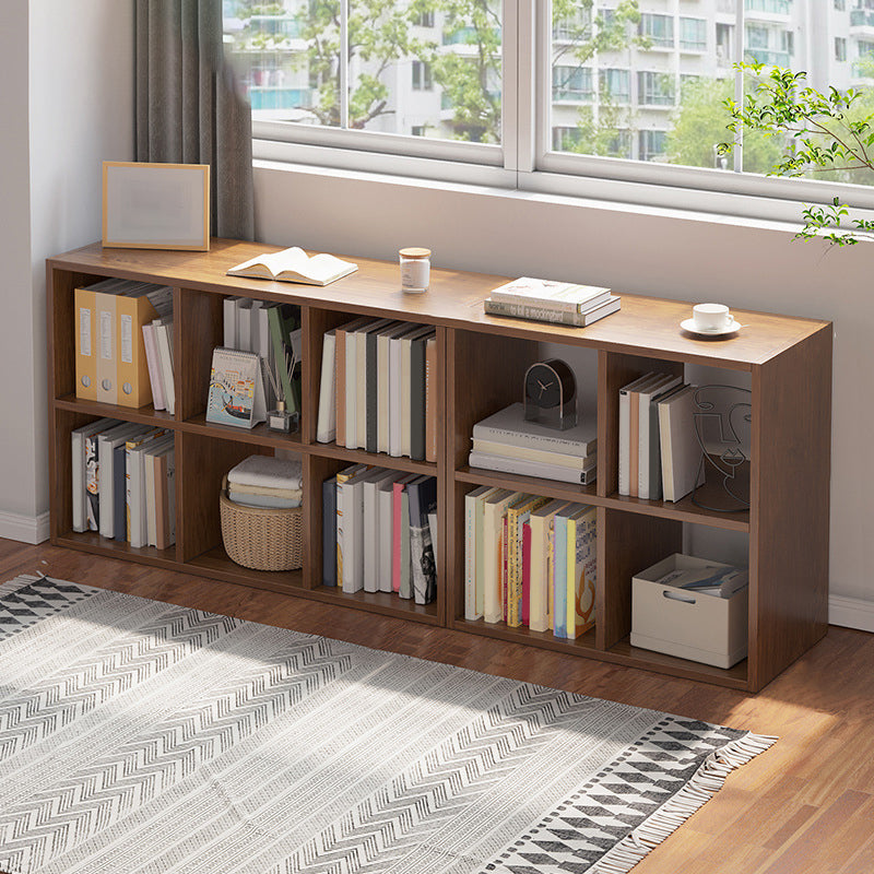 Standard Engineered Wood Bookcase Scandinavian Closed Back Bookshelf