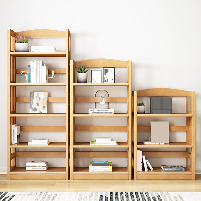 Contemporary Open Back Standard Bookshelf Wooden Bookcase with Shelves