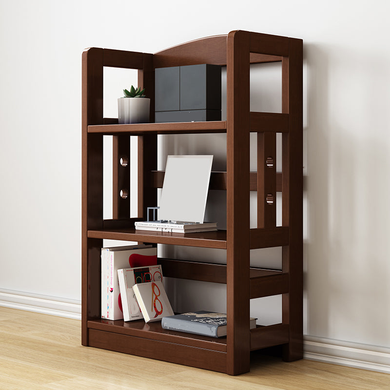 Contemporary Open Back Standard Bookshelf Wooden Bookcase with Shelves