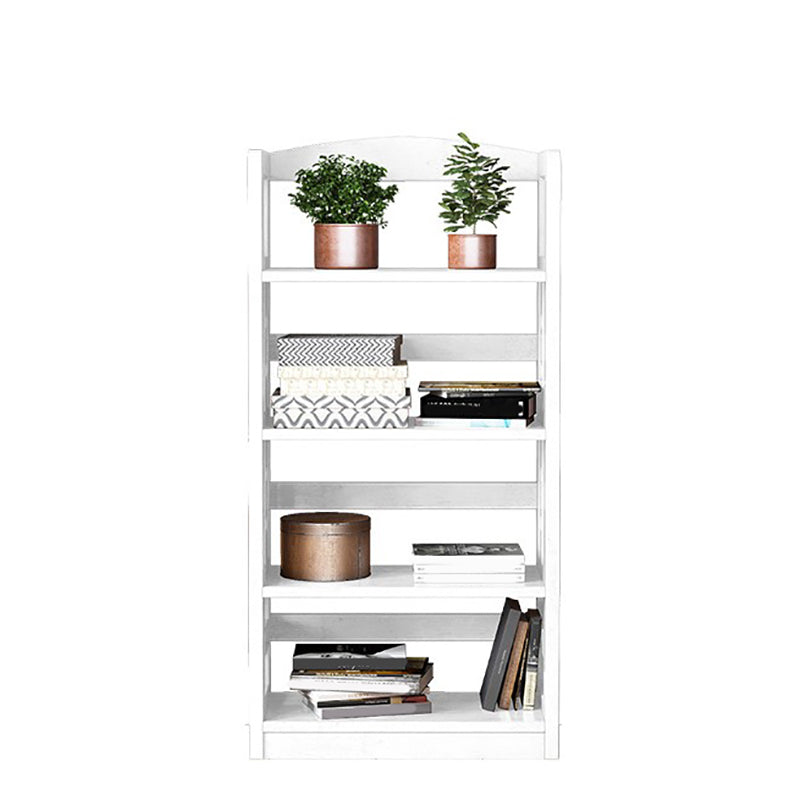Contemporary Open Back Standard Bookshelf Wooden Bookcase with Shelves