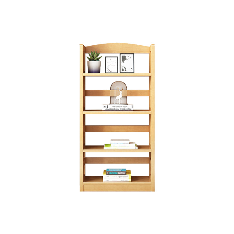 Contemporary Open Back Standard Bookshelf Wooden Bookcase with Shelves