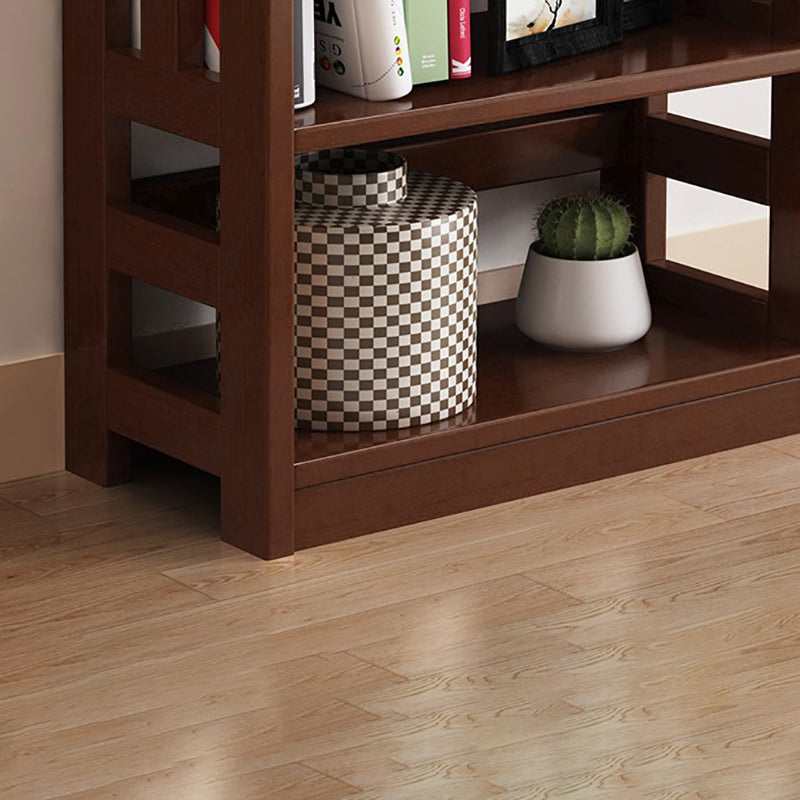 Contemporary Open Back Standard Bookshelf Wooden Bookcase with Shelves