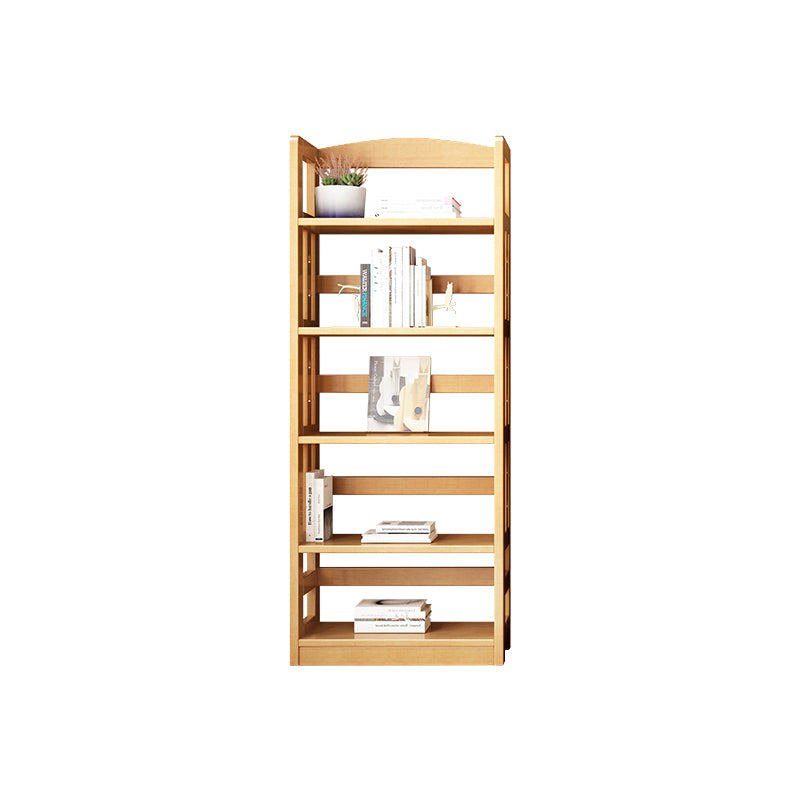 Contemporary Open Back Standard Bookshelf Wooden Bookcase with Shelves