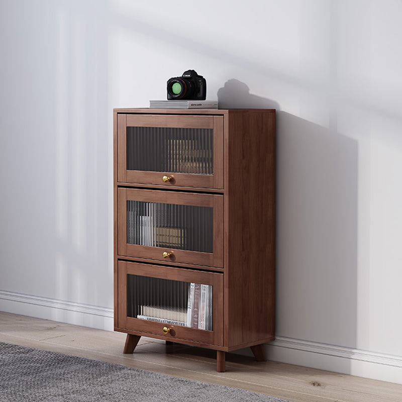 Scandinavian Closed Back Standard Bookshelf Wooden Bookcase with Shelves