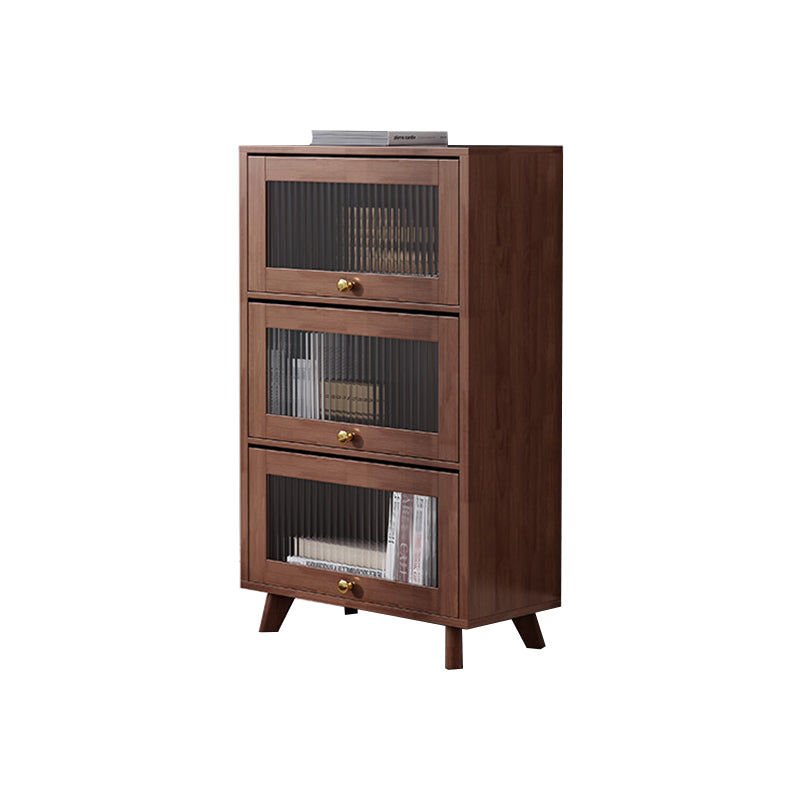 Scandinavian Closed Back Standard Bookshelf Wooden Bookcase with Shelves