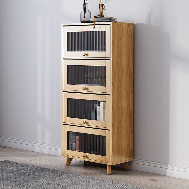 Scandinavian Closed Back Standard Bookshelf Wooden Bookcase with Shelves