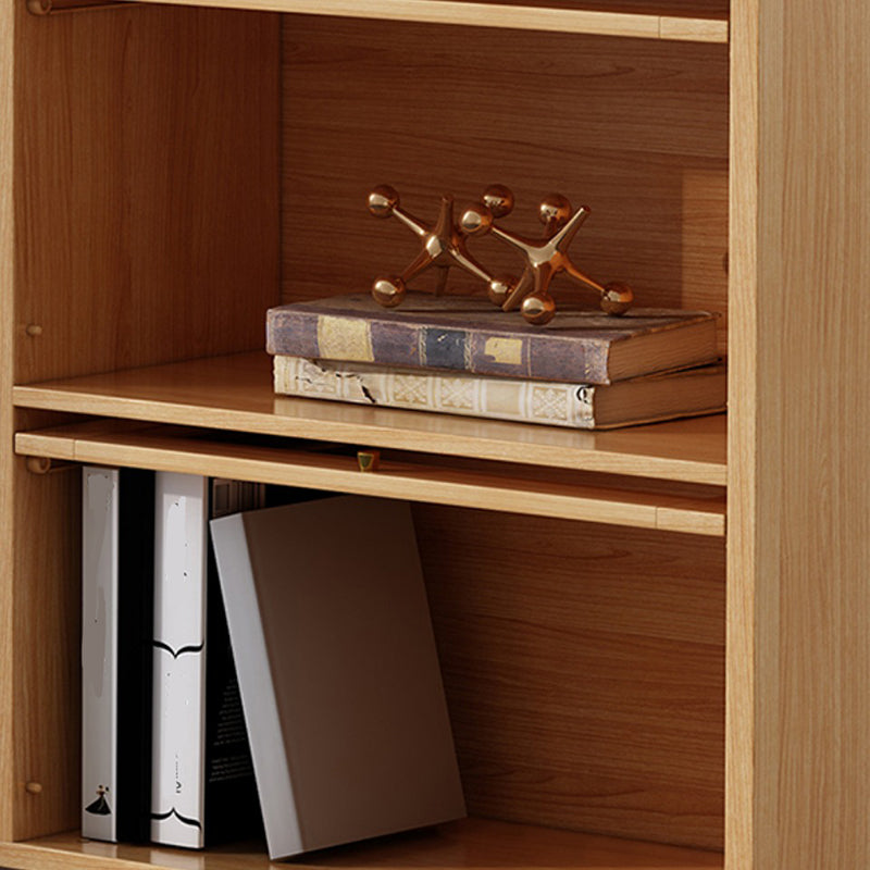 Scandinavian Closed Back Standard Bookshelf Wooden Bookcase with Shelves
