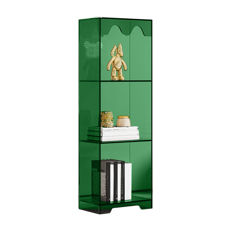 Contemporary Closed Back Standard Bookshelf Acrylic Bookcase for Study Room