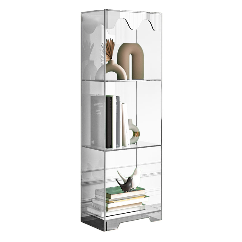 Contemporary Closed Back Standard Bookshelf Acrylic Bookcase for Study Room
