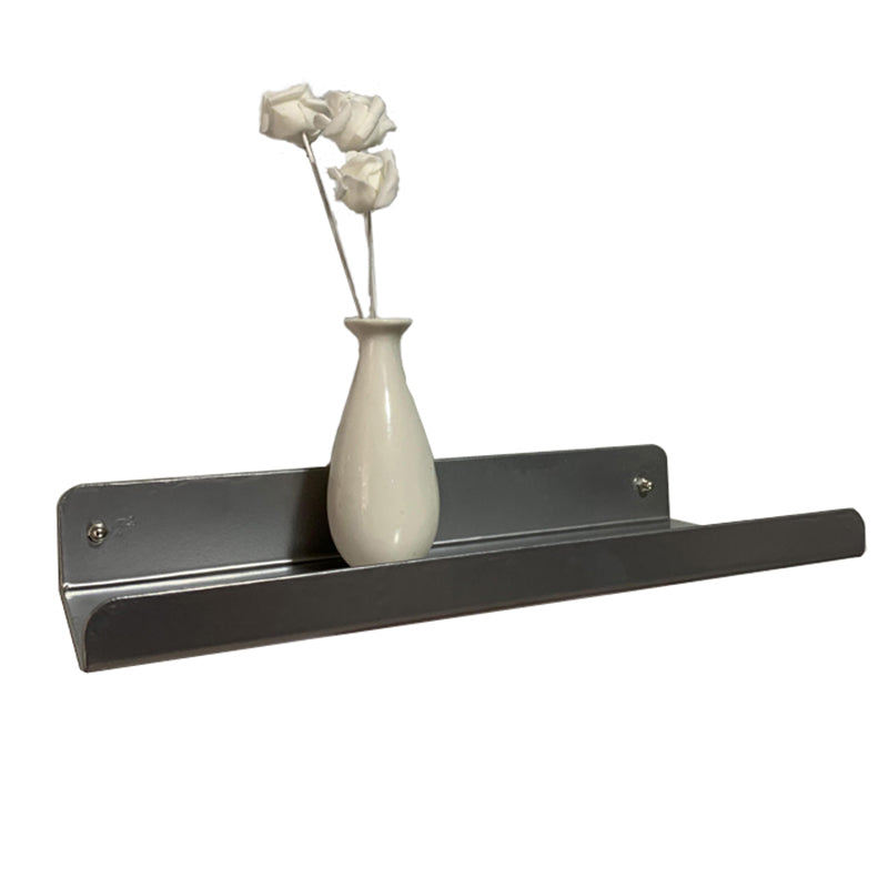 Floating Closed Back Bookshelf Metal Contemporary Bookcase with Shelf