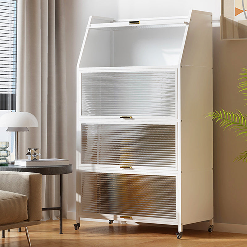 Glam Closed Back Standard Bookshelf Metal Bookcase for Study Room