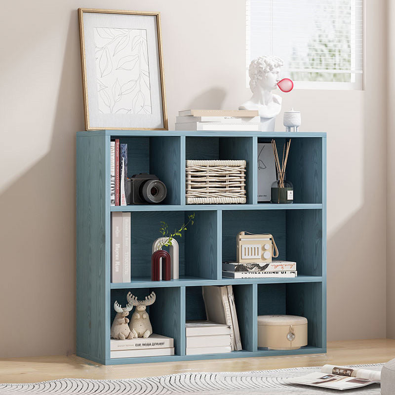 Standard Closed Back Bookshelf Engineered Wood Scandinavian Bookcase