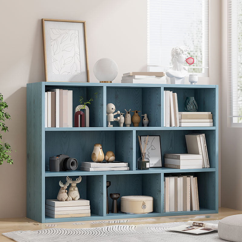 Standard Closed Back Bookshelf Engineered Wood Scandinavian Bookcase