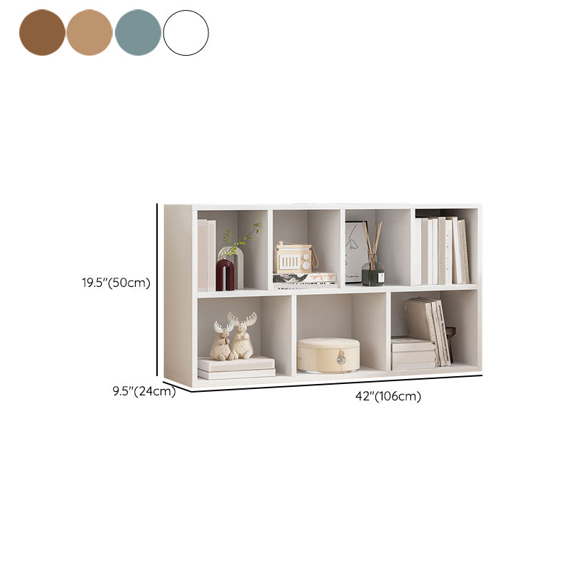 Standard Closed Back Bookshelf Engineered Wood Scandinavian Bookcase