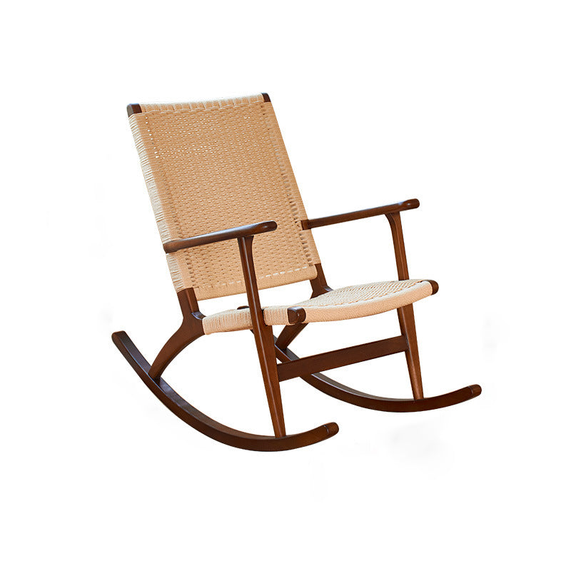 Modern Indoor Rocking Chair Natural Rattan Rocking Chair for Living Room