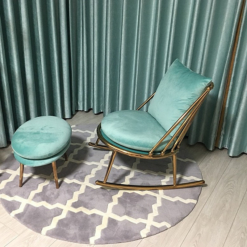 Glam Indoor Sofa Rocking Chair Lazy Rocking Chair with Cushion