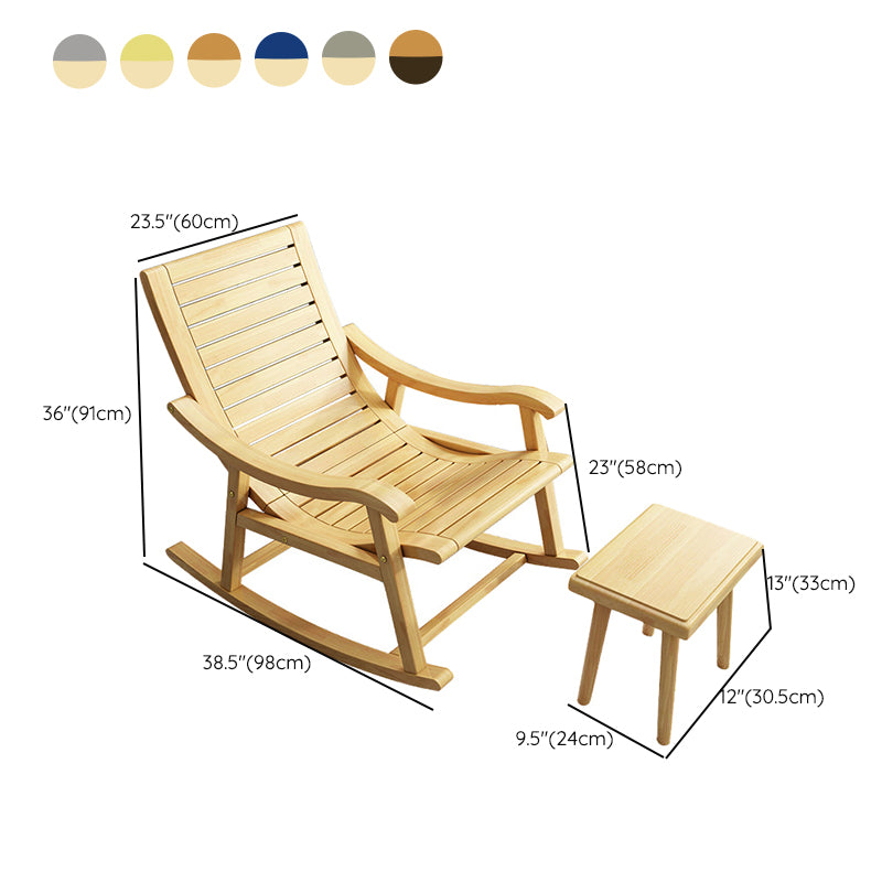 Wooden Base Leisure Home Rocking Chair Single Lounge Lazy Sofa Chair