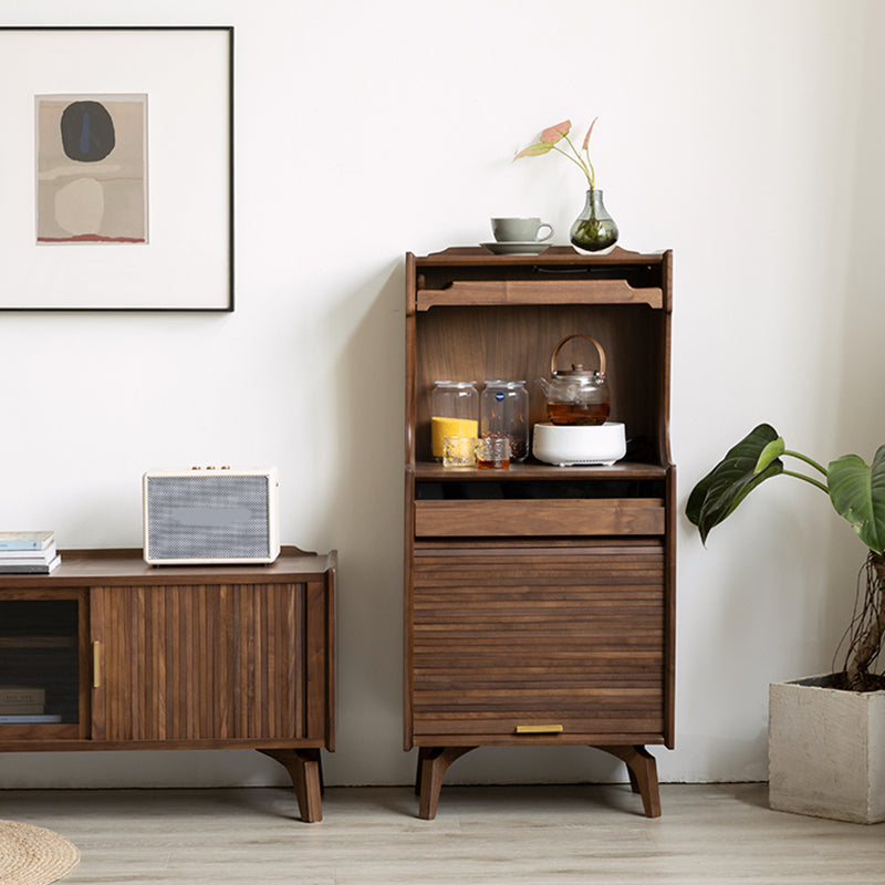 Mid-Century Accent Cabinet Bar Pulls Handle Design Storage Cabinet with Door